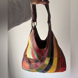 Vintage 1970's Pelle Studio
Multicolored Leather Shoulder Bag